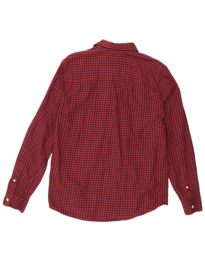 Abercrombie & Fitch Jungenhemd, 15–16 Jahre, rotes Gingham-Baumwolle