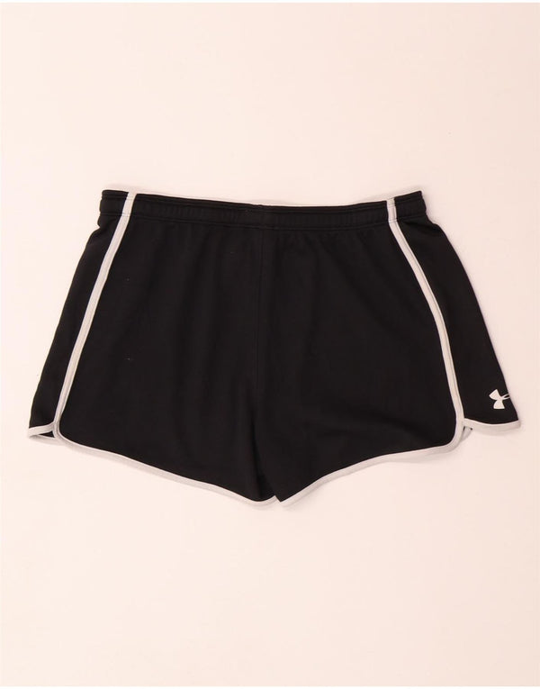 UNDER ARMOUR Damen Heat Gear Graphic Sportshorts UK 14 Medium Schwarz