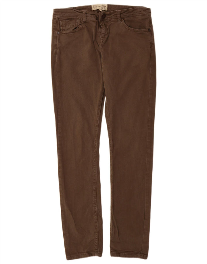 Fat Face Damen Slim Jeans UK 12 Medium W28 L30 Khaki Baumwolle