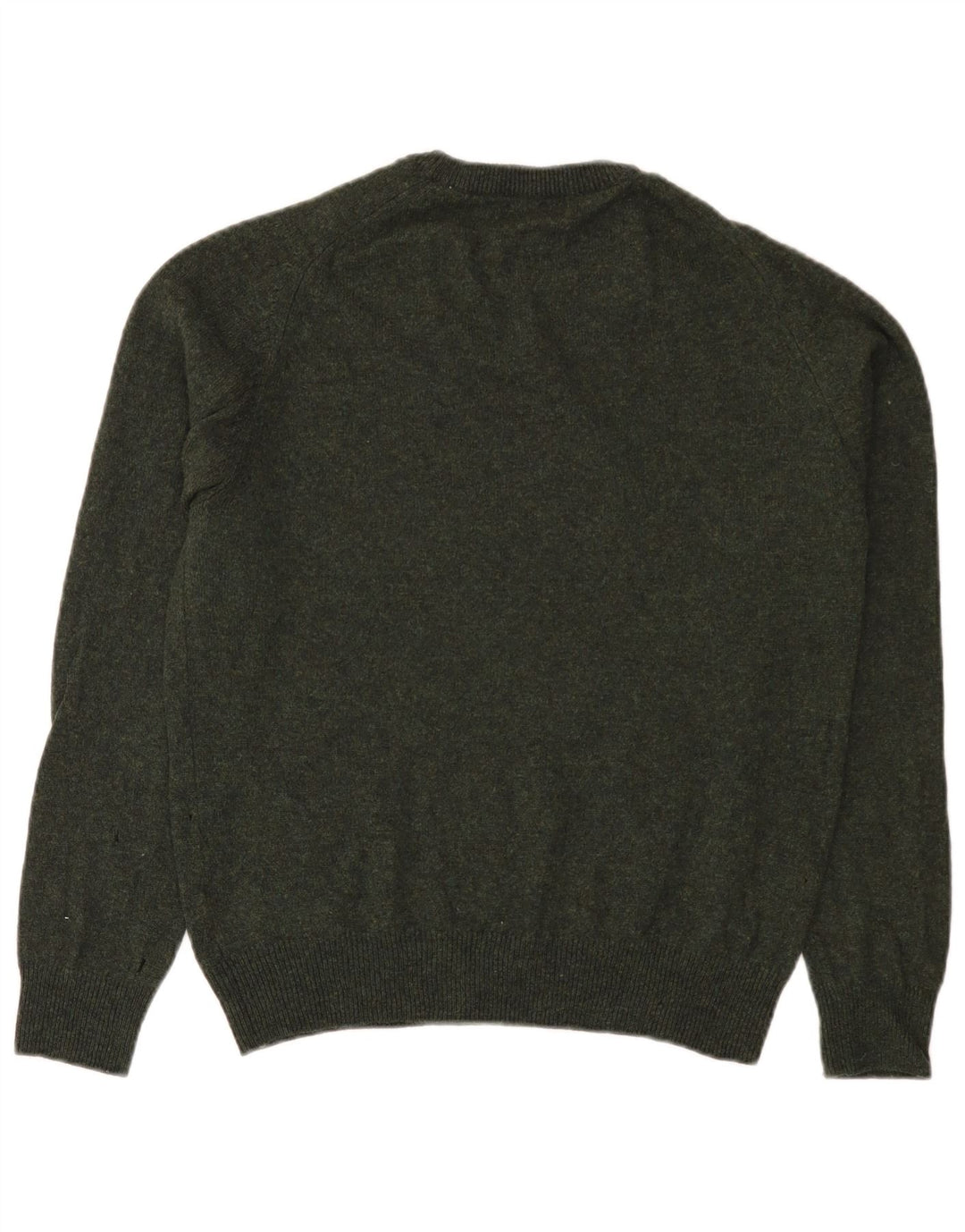 Marks & Spencer Herren-Pullover mit Rundhalsausschnitt, mittelgrüne Wolle