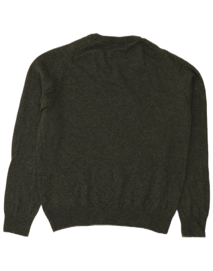Marks & Spencer Herren-Pullover mit Rundhalsausschnitt, mittelgrüne Wolle