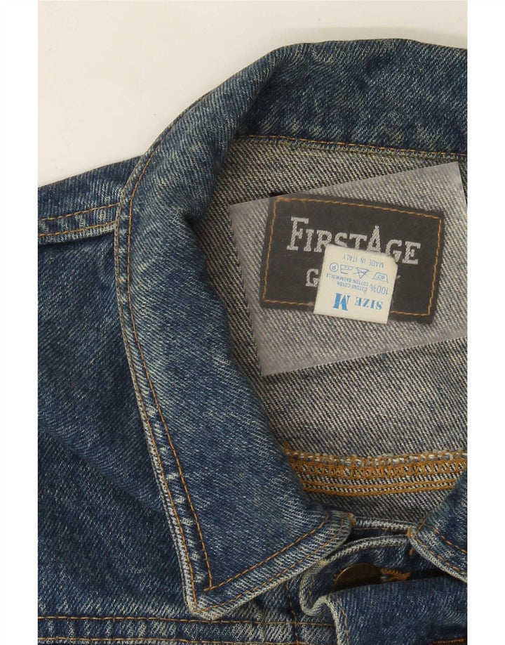 Vintage Damen Jeansjacke UK 14 Mittelblaue Baumwolle