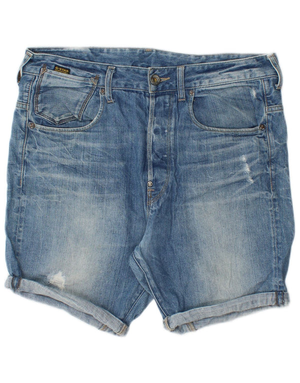 G-Star Herren Jeansshorts W32 mittelblaue Baumwolle