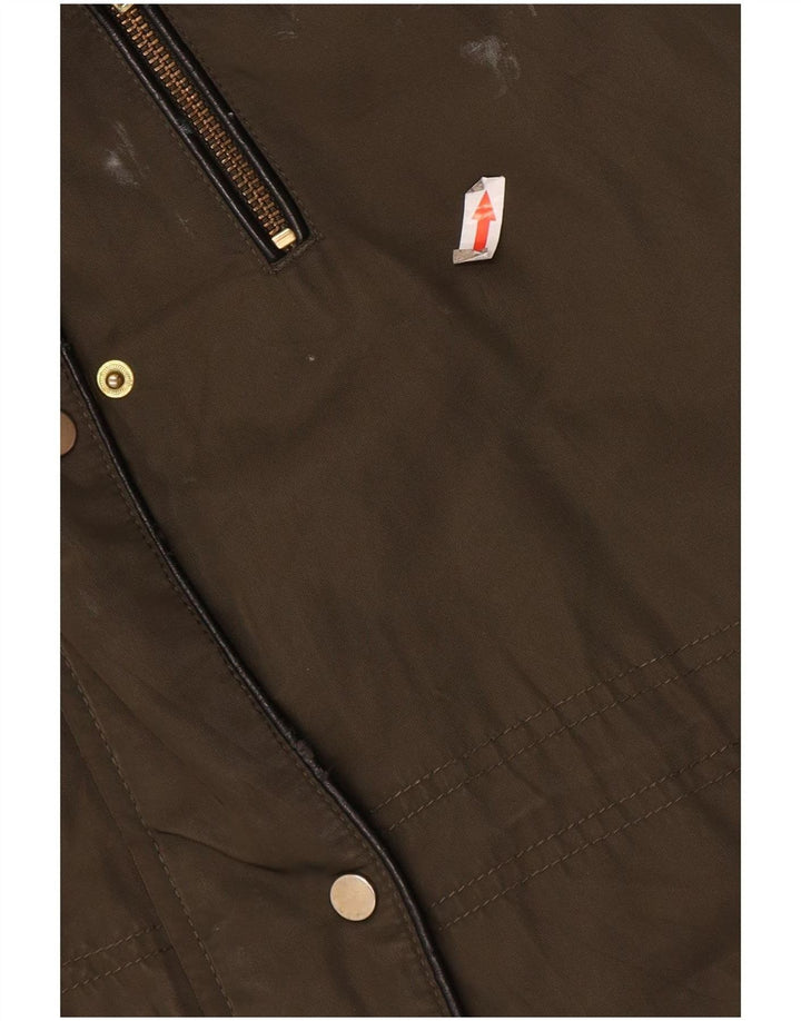 Oasis Damen-Parkajacke mit Kapuze, UK 14, mittleres Khaki, Polyester