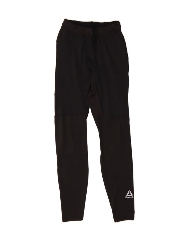 REEBOK Womens Tracksuit Trousers UK 14 Medium Black Polyester Vintage Reebok and Second-Hand Reebok from Messina Hembry 