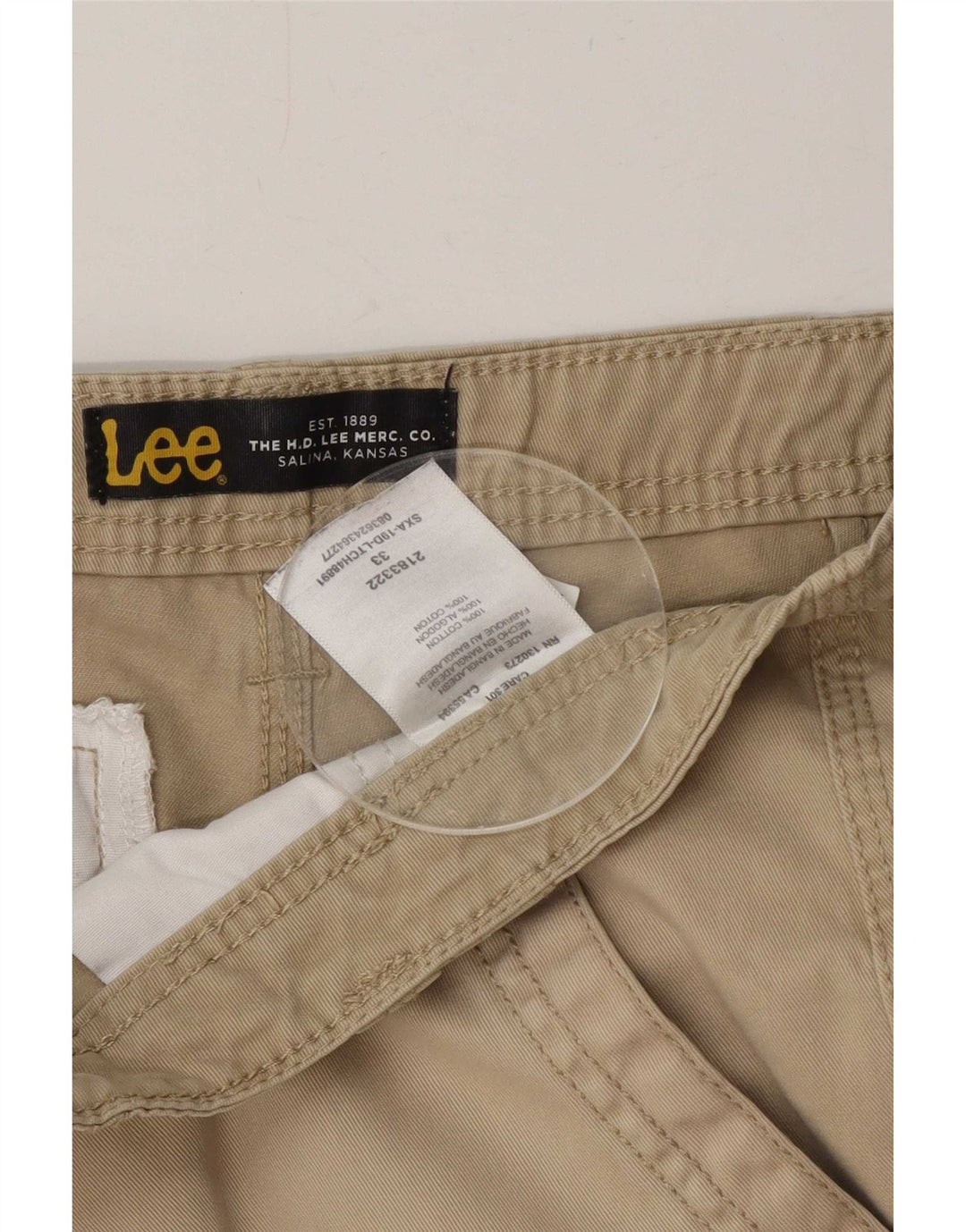 Lee Herren Cargo-Shorts Medium W33 Beige Baumwolle