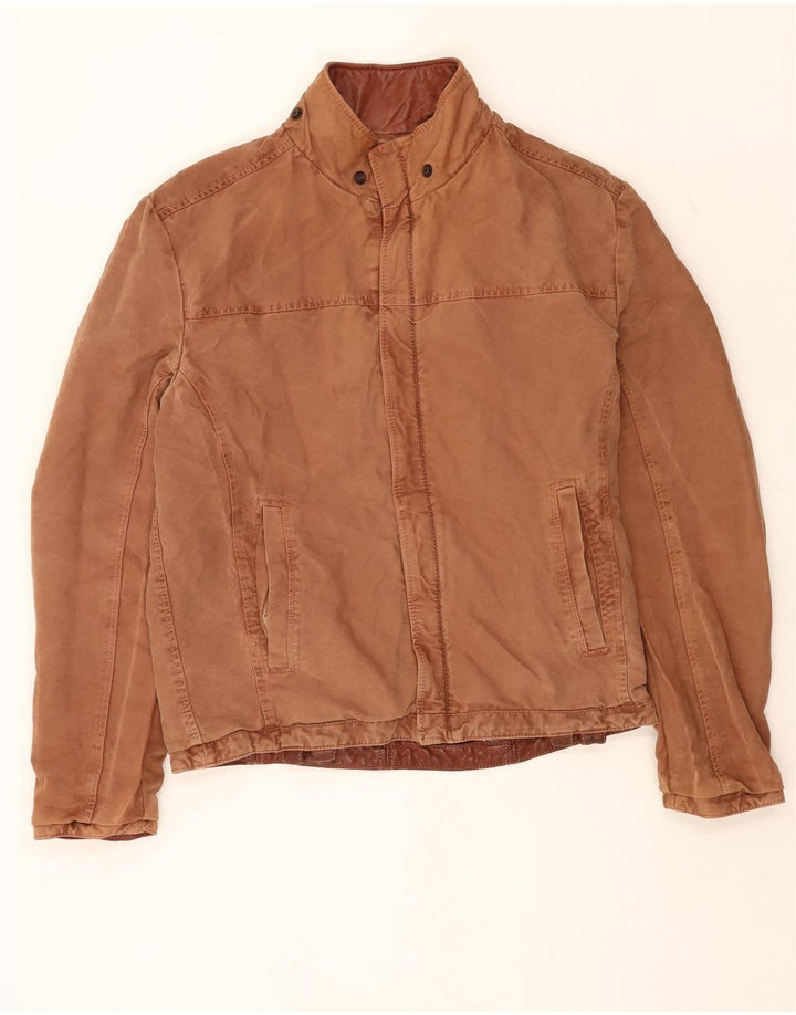 Vintage Herren Wende-Lederjacke UK 40 Large Braun