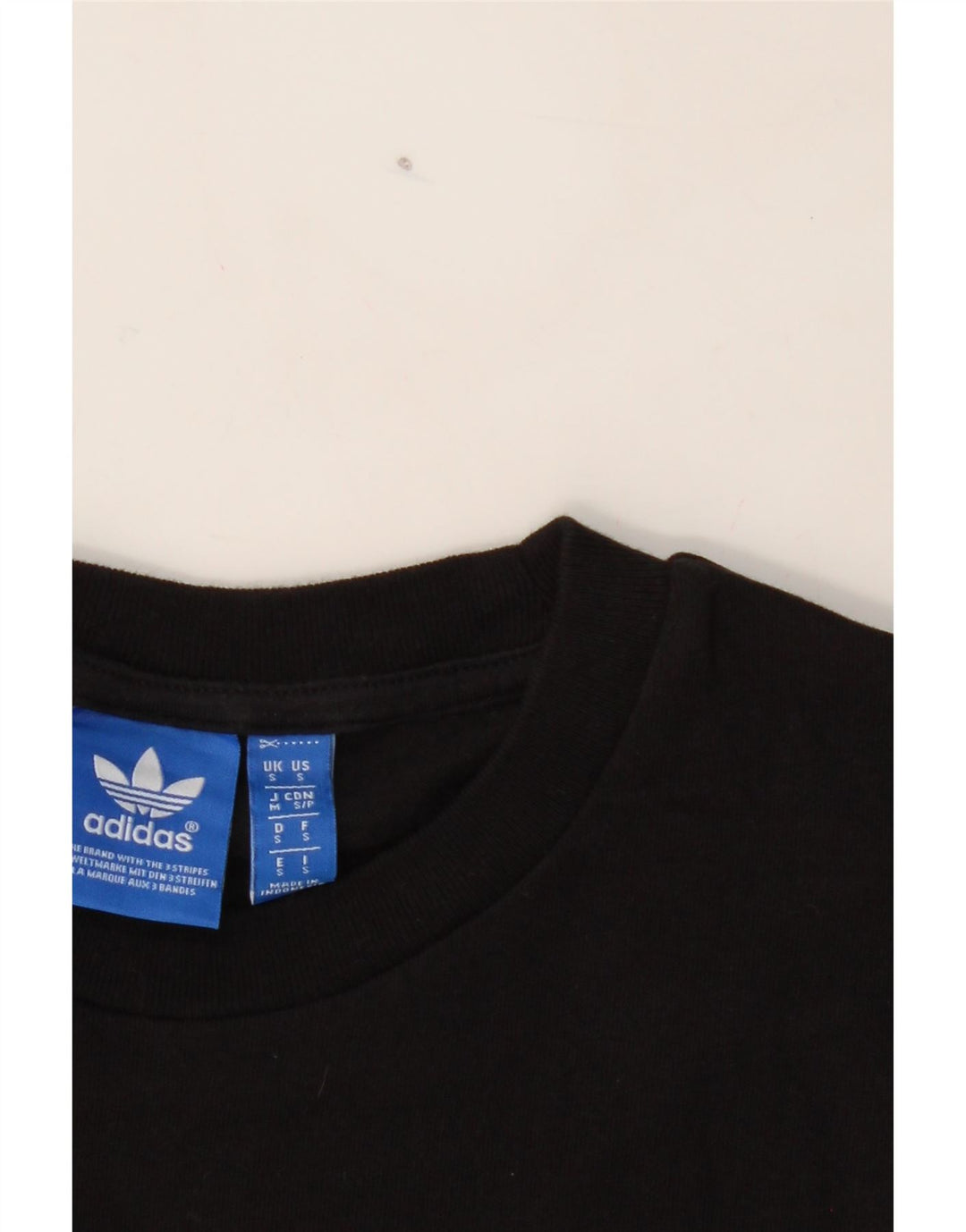 ADIDAS Mens Graphic T-Shirt Top Small Black Cotton Vintage Adidas and Second-Hand Adidas from Messina Hembry 