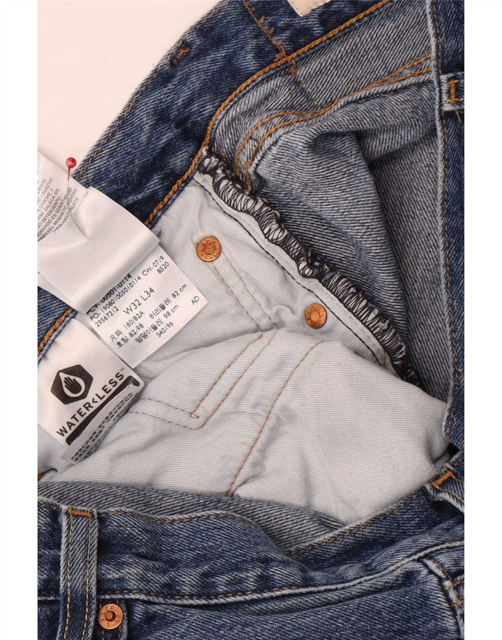 Levi's Herren 501 Straight Jeans W32 L34 Blaue Baumwolle