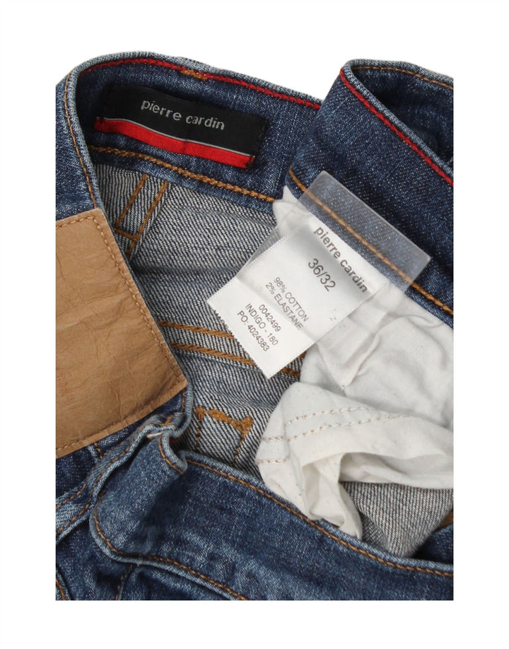 Pierre Cardin Herren Slim Jeans W36 L32 Blaue Baumwolle