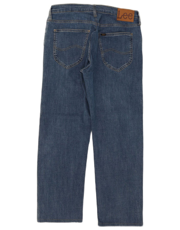 Lee Damen Daren Zip Fly Straight Jeans W34 L27 Blaue Baumwolle