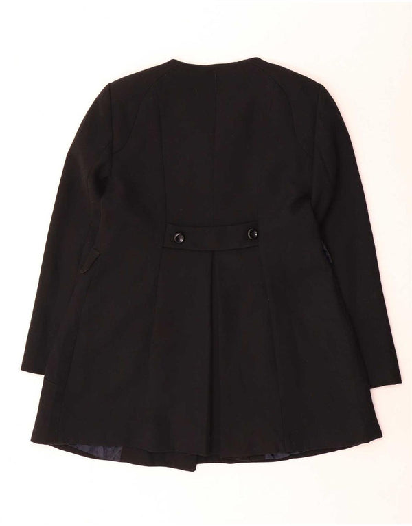 Zara Damen Zweireihiger Mantel UK 18 XL Schwarz
