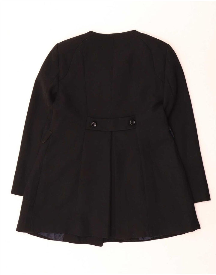 Zara Damen Zweireihiger Mantel UK 18 XL Schwarz