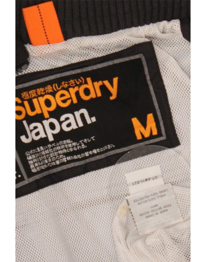 Superdry Damen Graphic Regenjacke UK 12 Mittelschwarzes Nylon