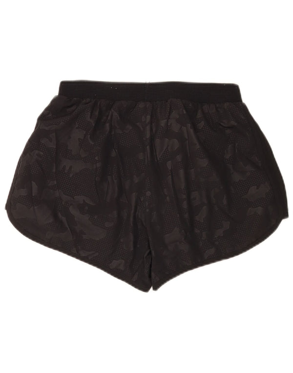 Adidas Damen Running Graphic Sport Shorts UK 8 Small Schwarz Camouflage