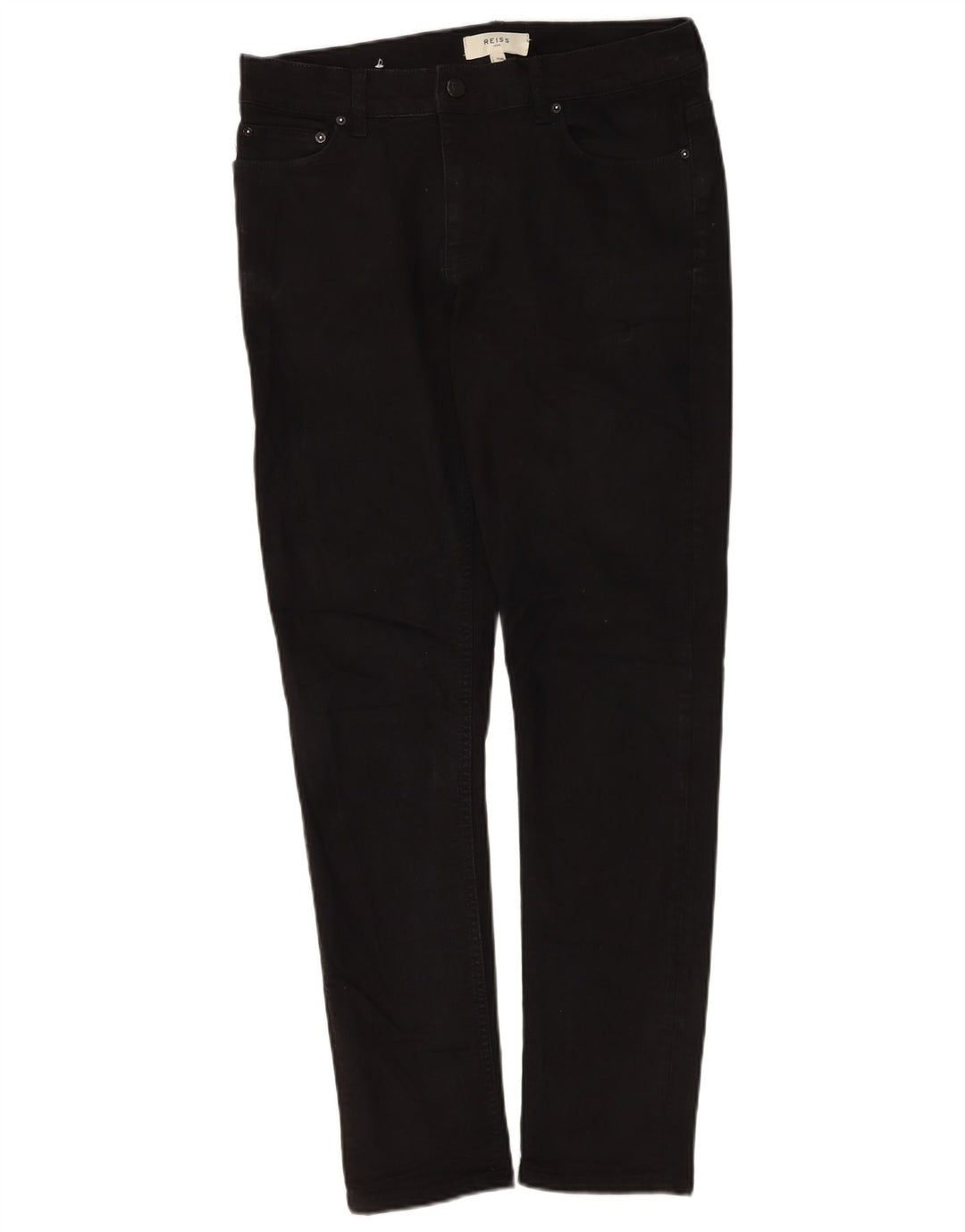 Reiss Damen Slim Jeans W30 L32 Schwarze Baumwolle