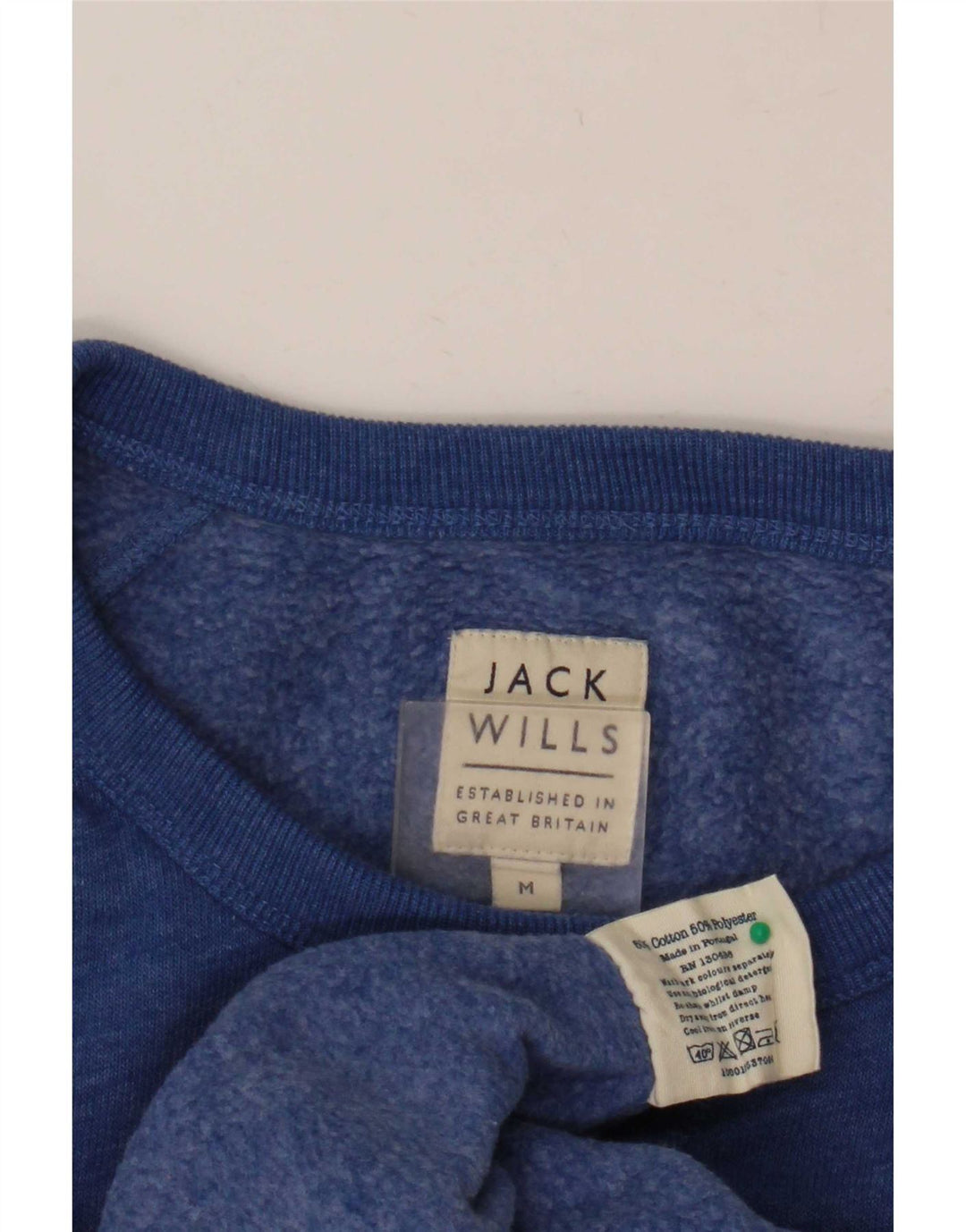 Jack Wills Herren-Sweatshirt-Pullover, mittelblaue Baumwolle