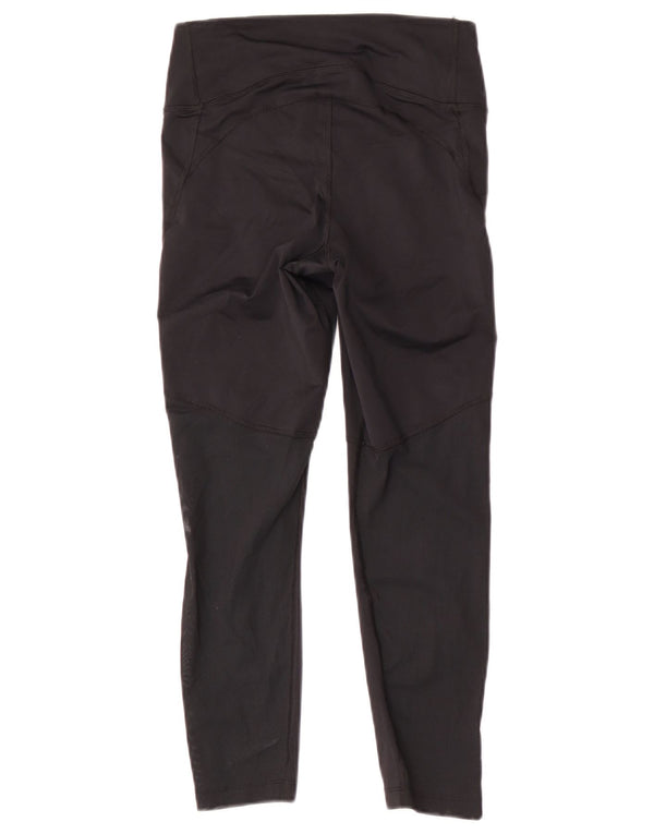 Nike Damen Dri Fit Crop Leggings UK 8 Small Schwarz Polyester