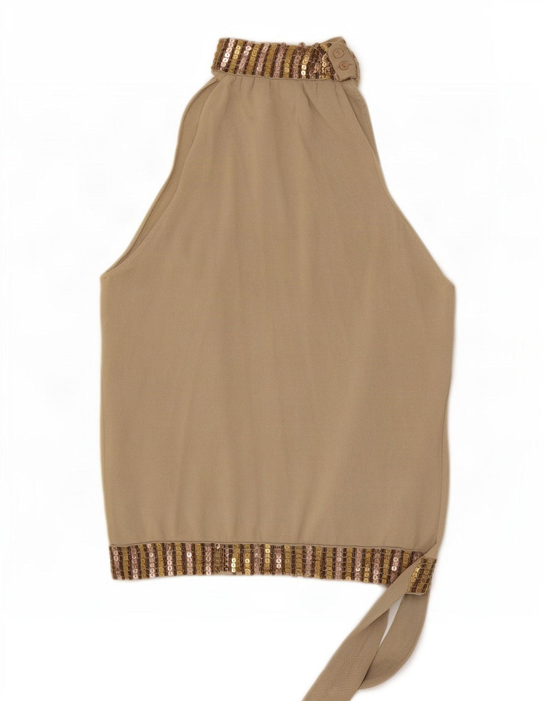 Zara Damen Neckholder-Top UK 12 Mittelgrauer Rayon