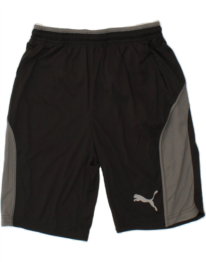 PUMA Mens Sport Shorts Small Black Colourblock Polyester Vintage Puma and Second-Hand Puma from Messina Hembry 