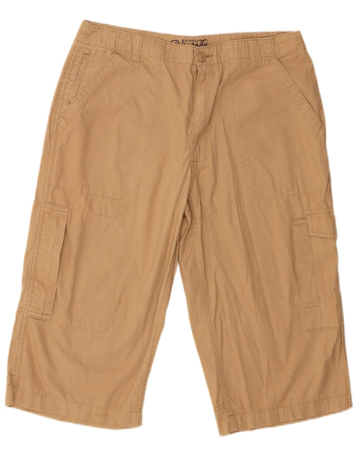 Marks & Spencer Herren Blue Harbor Cargo Bermuda Shorts W34 Large Beige