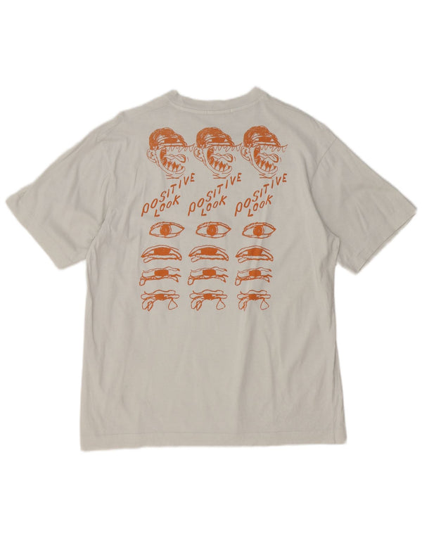 Zara Womens Graphic T-Shirt Top UK 16 Large White