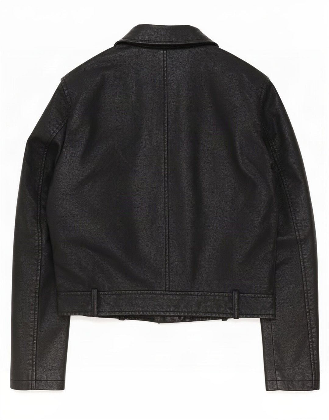 Cavalini Damen Bikerjacke aus Kunstleder, UK 16, Größe L, Schwarz, Polyethylen