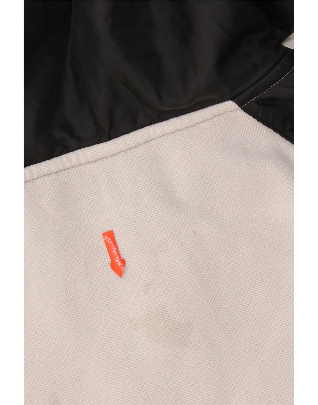 Nike Herren-Kapuzenpullover mit grafischem Reißverschluss, Mittelschwarz, Colourblock-Baumwolle