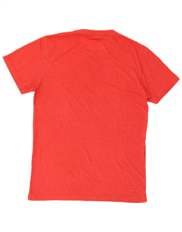 Adidas Herren-T-Shirt, kurzärmelig, normal, Größe S, Rot, Polyester