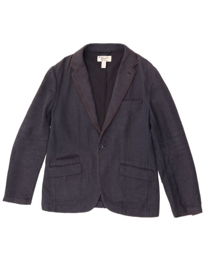 Penguin Herren-Blazer mit 1 Knopf, UK 40, Größe L, Marineblau, Baumwolle