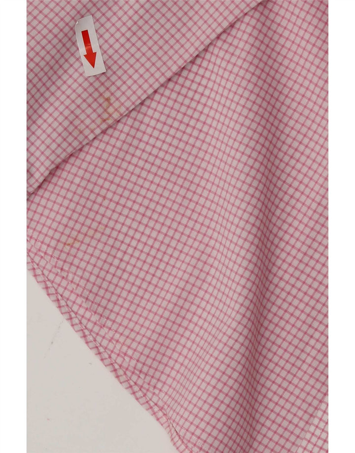 Ralph Lauren Herren-Hemd, tailliert, Größe 15 38, mittelrosa, kariert, Baumwolle