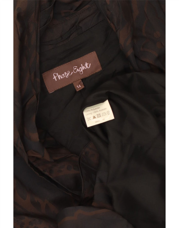 Phase Eight Damen-Blazer mit 3/4-Ärmeln, UK 14, Mittelbraun, Paisleymuster