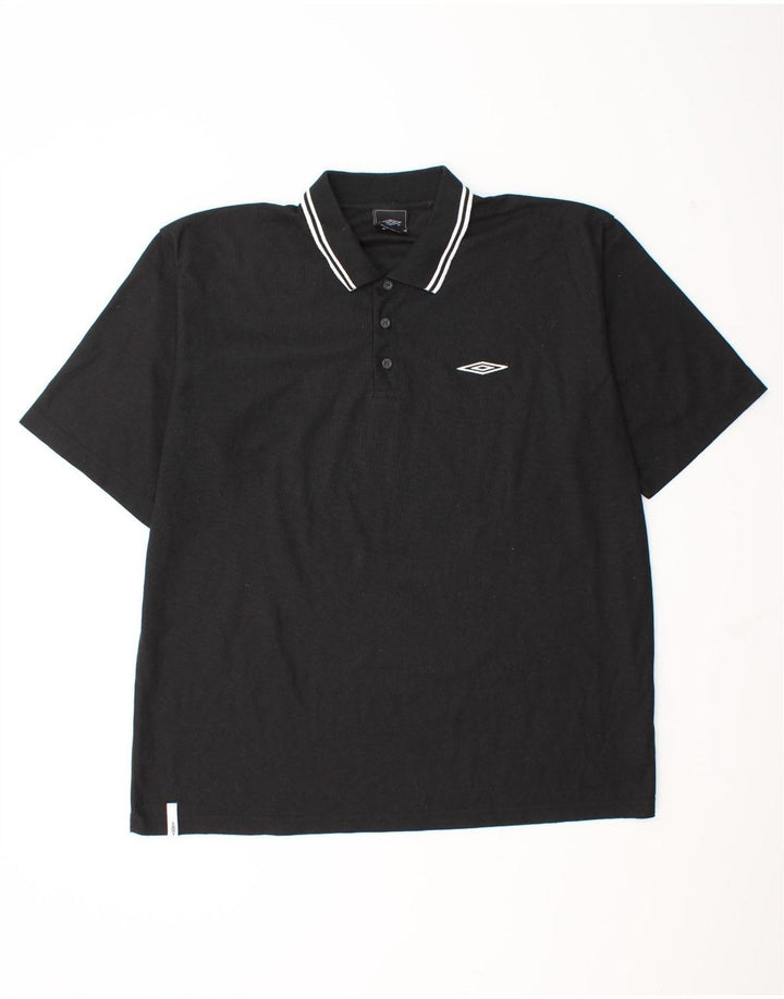 Umbro Herren Poloshirt 2XL Schwarz Polyester