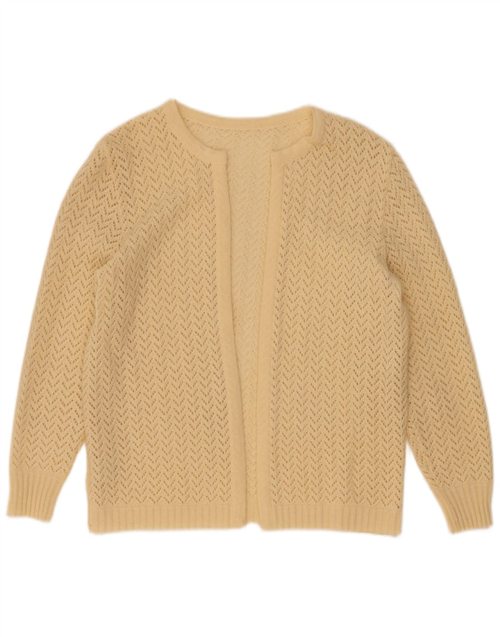 Offener Damen-Cardigan von Schoeller UK 12 Mittelbeige Polyacryl
