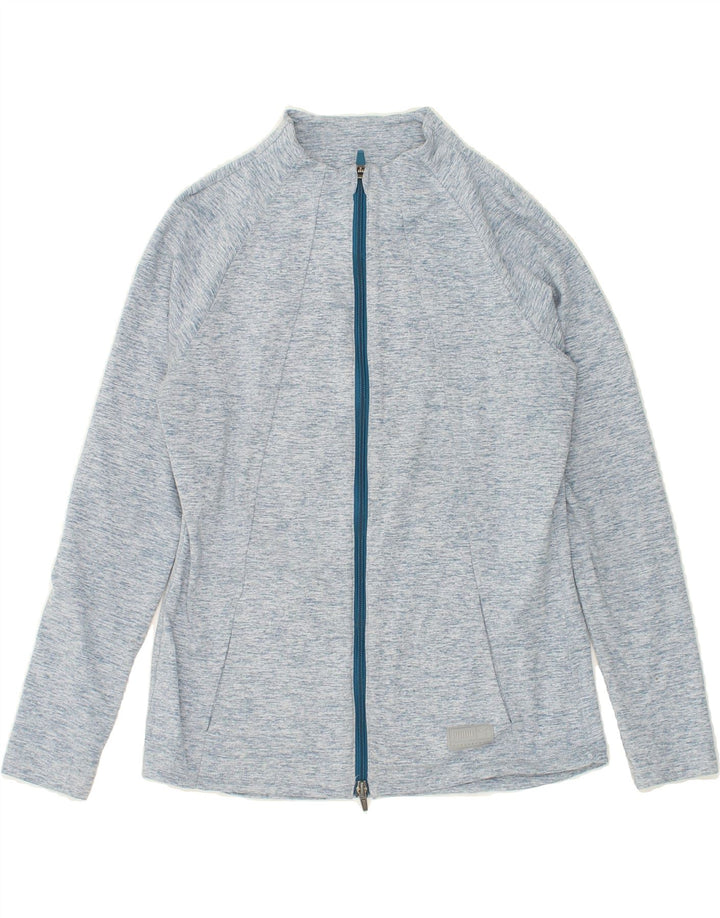 PUMA Womens Tracksuit Top Jacket UK 10 Small Blue Flecked Vintage Puma and Second-Hand Puma from Messina Hembry 