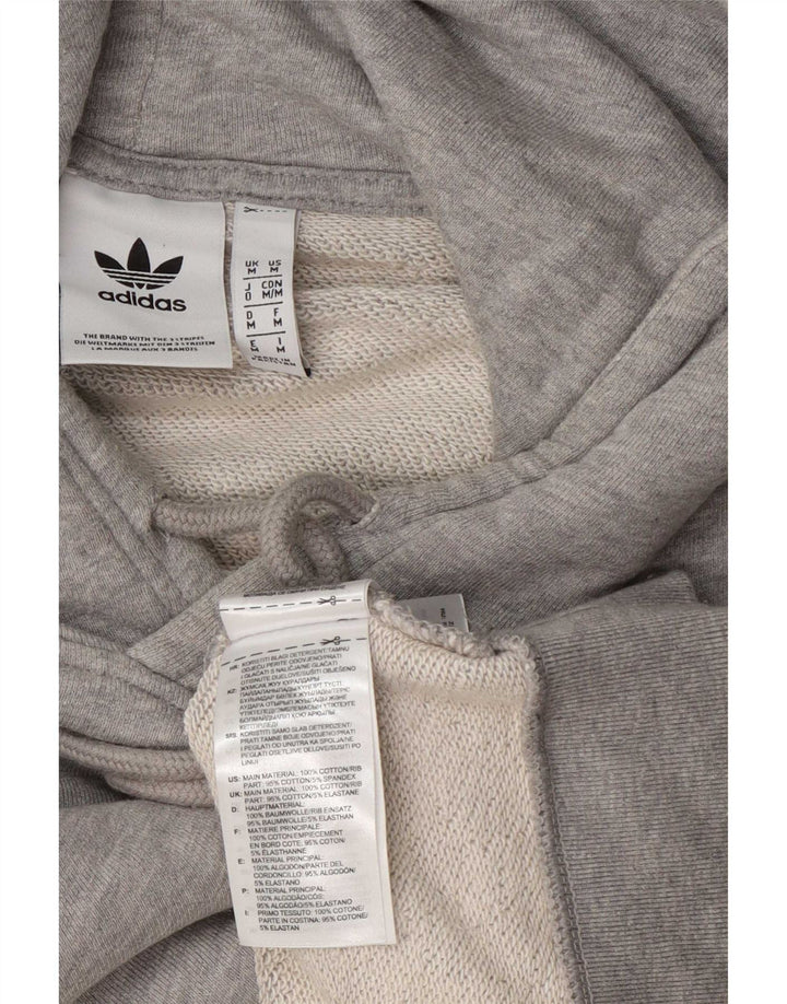 Adidas Herren Kapuzenpullover mittelgraue Baumwolle