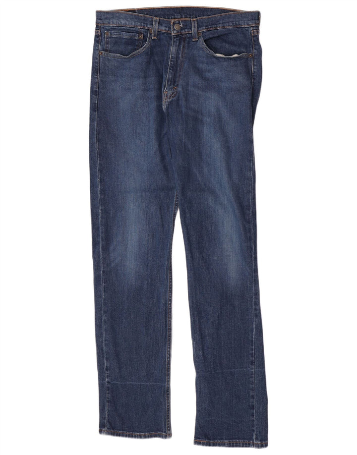 Levi's Herren 505 Straight Jeans W34 L34 Blaue Baumwolle