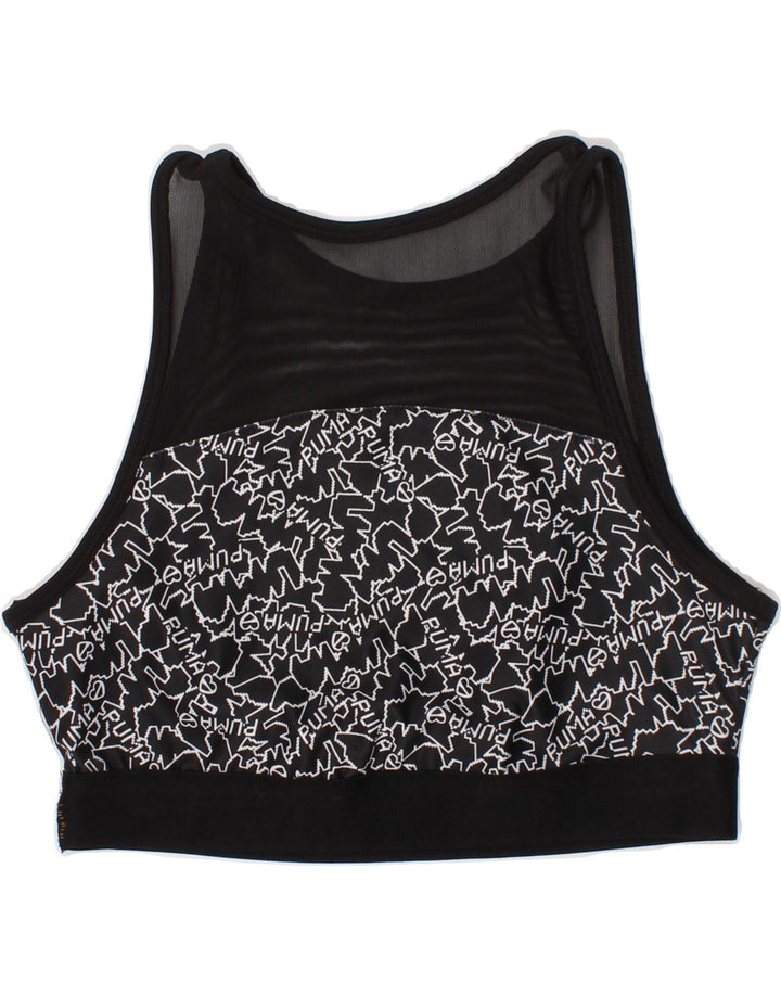 PUMA Girls Graphic Vest Top 11-12 Years  Black Polyester Vintage Puma and Second-Hand Puma from Messina Hembry 