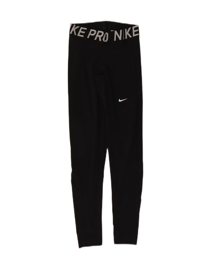 Nike Womens Graphic Leggings UK 8 Small Schwarz Polyester Sport