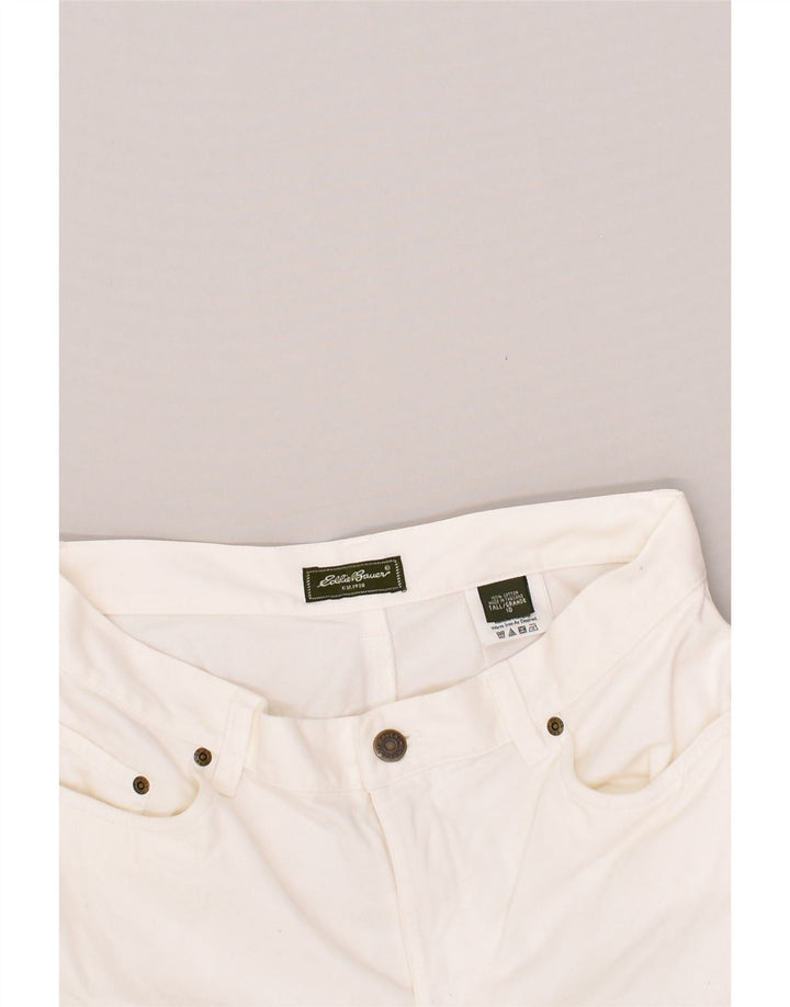 EDDIE BAUER Womens Straight Casual Trousers US 10 Large W30 L27  White | Vintage Eddie Bauer | Thrift | Second-Hand Eddie Bauer | Used Clothing | Messina Hembry 