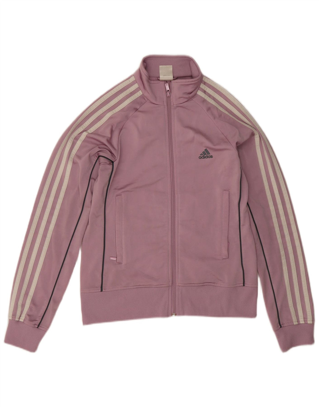 Adidas Damen Trainingsanzug Top Jacke UK 12 Medium Lila Polyester