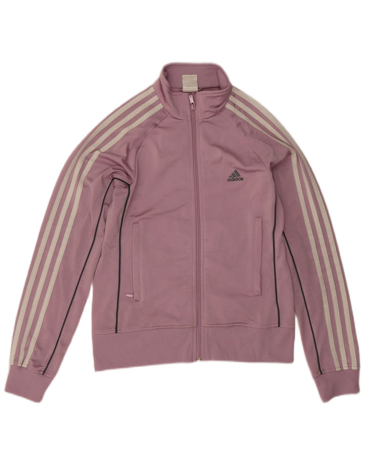 Adidas Damen Trainingsanzug Top Jacke UK 12 Medium Lila Polyester