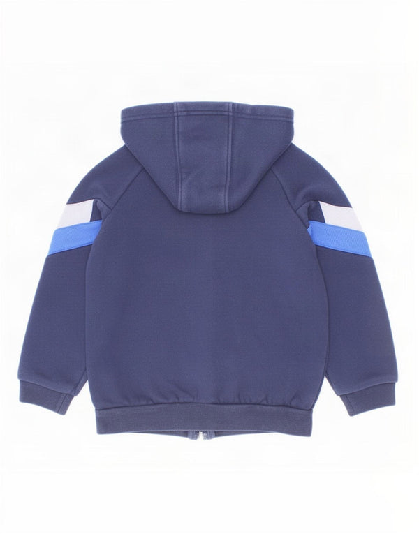 Adidas Jungen-Kapuzenpullover mit Reißverschluss, 3–4 Jahre, marineblau, Colourblock-Baumwolle