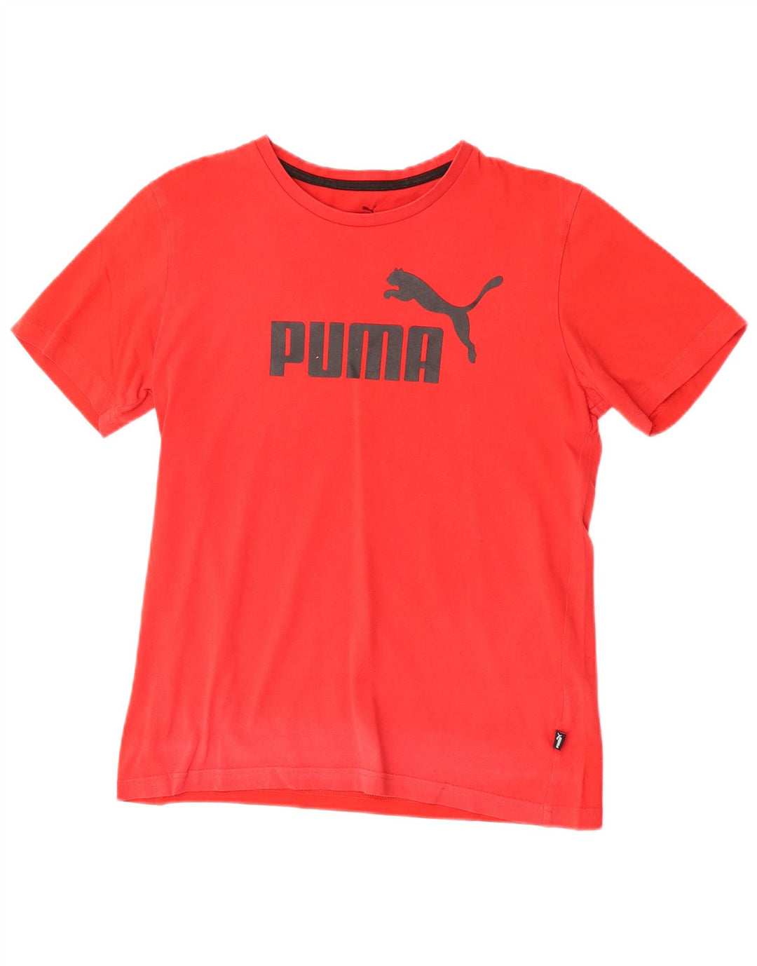 Puma Herren Grafik T-Shirt Top Small Rot Baumwolle