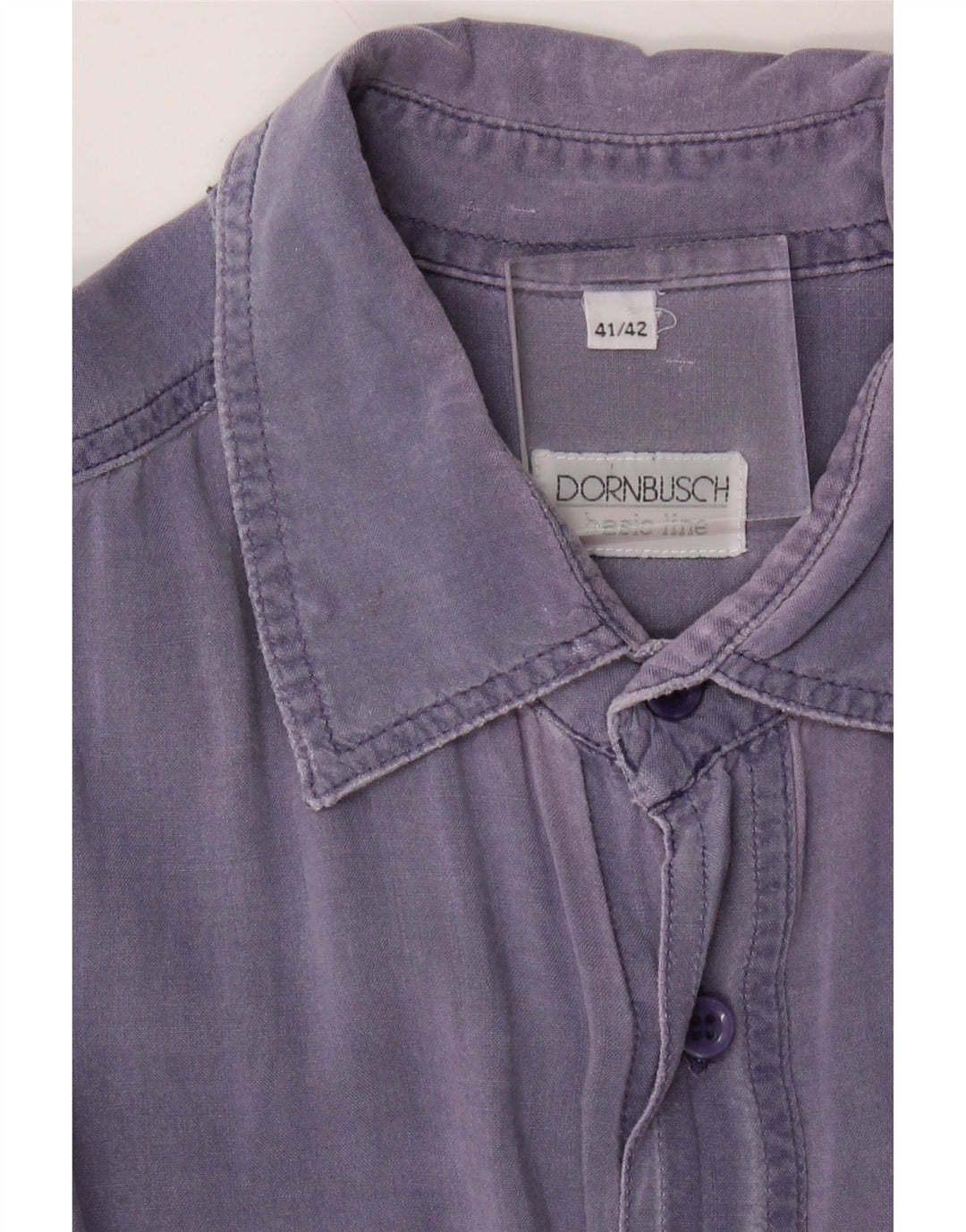 DORNBUSCH Mens Short Sleeve Shirt Size 41/42 Large Purple Vintage Dornbusch and Second-Hand Dornbusch from Messina Hembry 