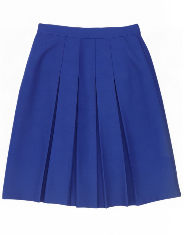 Emreco Damen Messerfaltenrock UK 16 Large W30 Blaue Schurwolle
