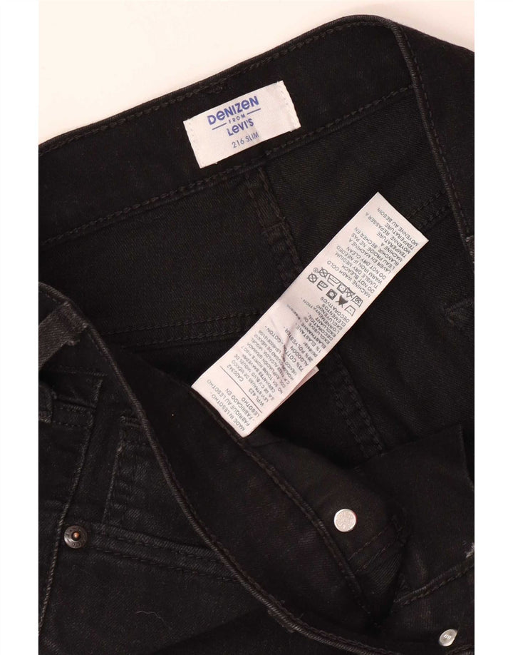 Levi's Herren Denizen Slim Jeans W33 L32 Schwarze Baumwolle