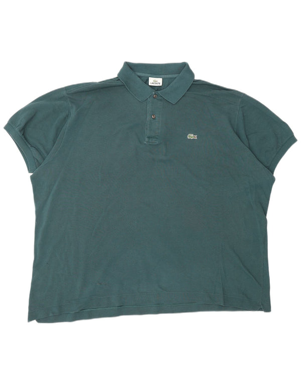 LACOSTE Herren Poloshirt Größe 9 4XL Grüne Baumwolle