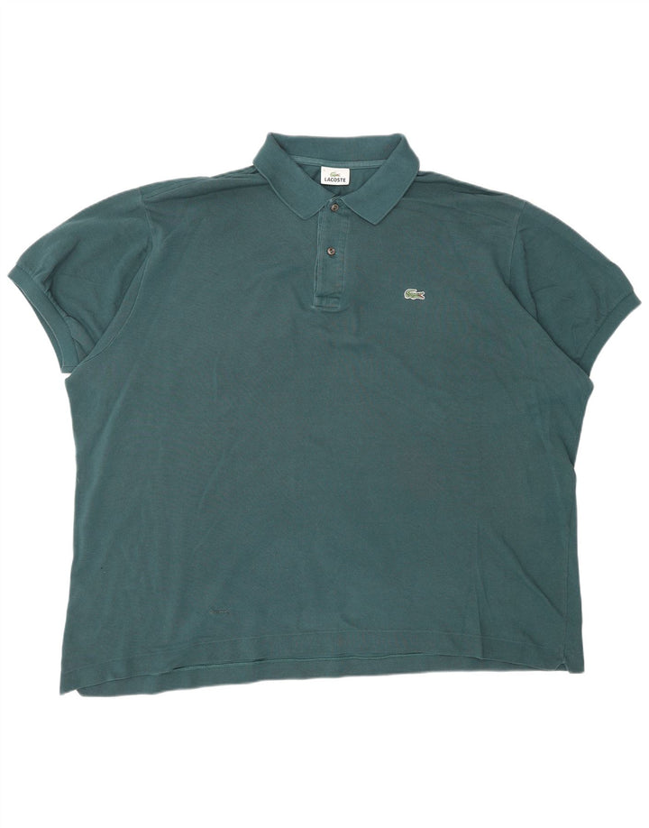 LACOSTE Herren Poloshirt Größe 9 4XL Grüne Baumwolle