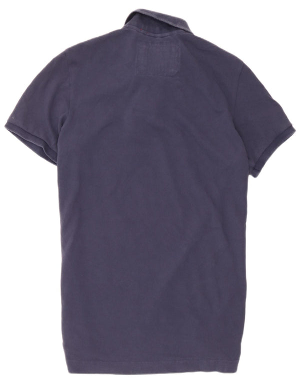 Superdry Damen Poloshirt UK 20 2XL Marineblau Baumwolle